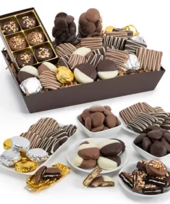 Smile Sympathy Chocolate Covered OREO Cookies gift with Belgian chocolate dipped cookies, smile candies, and chocolate drizzle